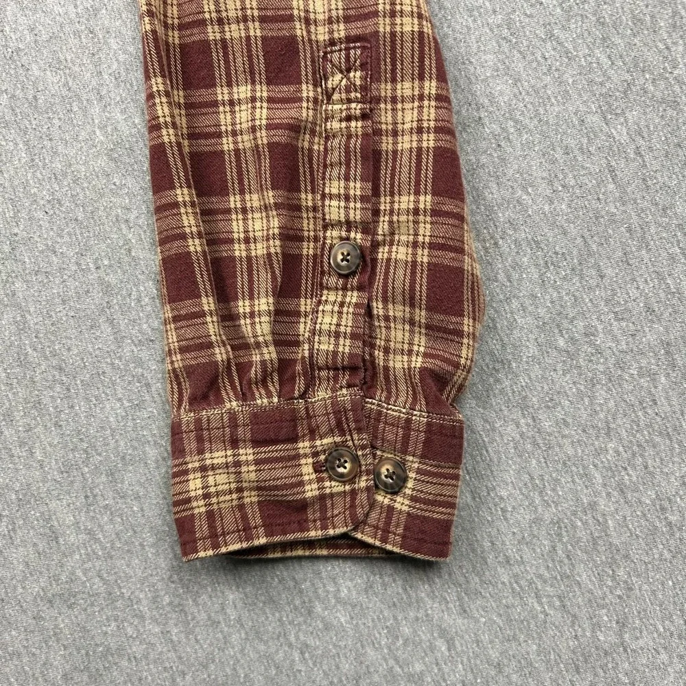 Duluth Trading Free Swingin Relaxed Fit‎ Flannel Shirt Mens 3XLT Long Sleeve Red